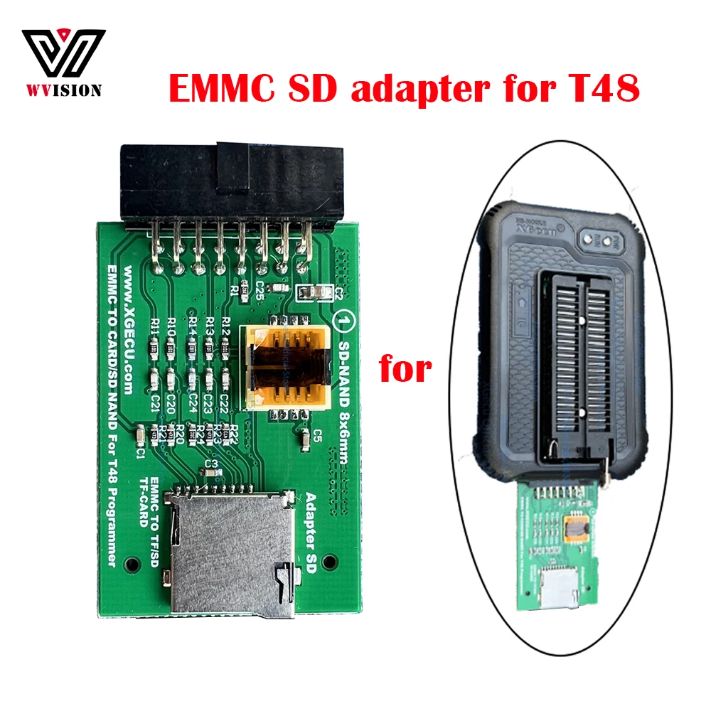 

100% Оригинальный EMMC SD адаптер для XGecu T48 Progammer EMMC встроенное Программирование чтение и письмо SD/TF карта