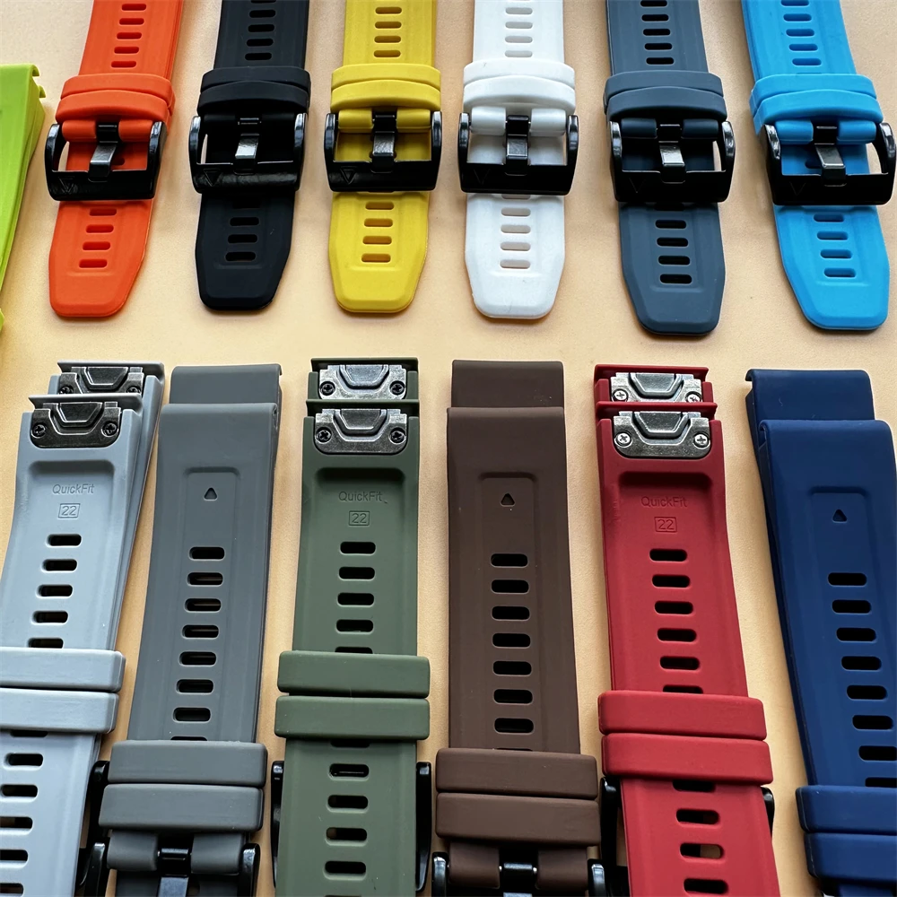 QuickFit 22 26 مللي متر الفرقة ل Garmin Instinct 3 2X سيليكون حزام Quatix 8/Fenix 8 7 7X Pro 6 6X /Foreunner 970 965 سوار كوريا