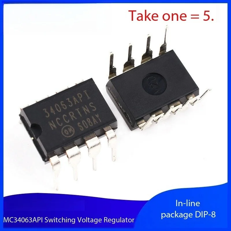 5PCS MC34063API Switching Regulator In-line DIP-8 IC chip