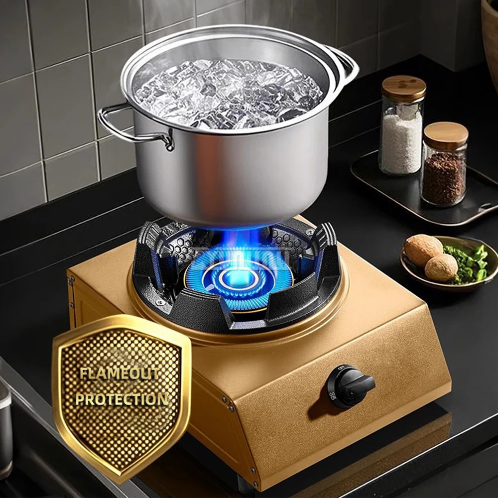 Household Single Stove Fierce Fire Gas Stove Windproof Gas Stove Desktop Cooktop Rechaud A Gaz