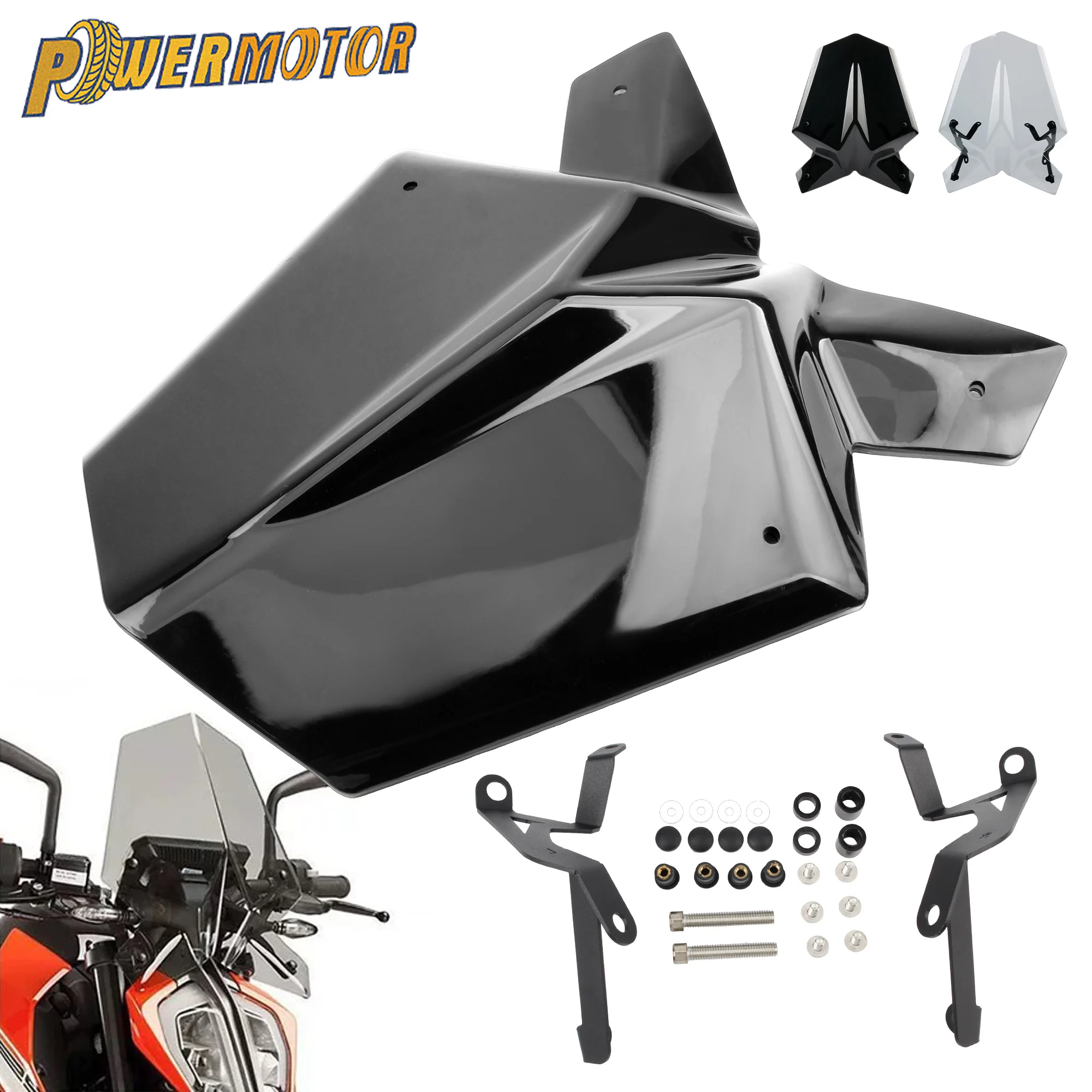 

For KTM 125 250 390 Duke 2017-2024 Motorcycle Windshield Wind Deflector PC Plastic Fairing Visor Street Bike Modified Parts