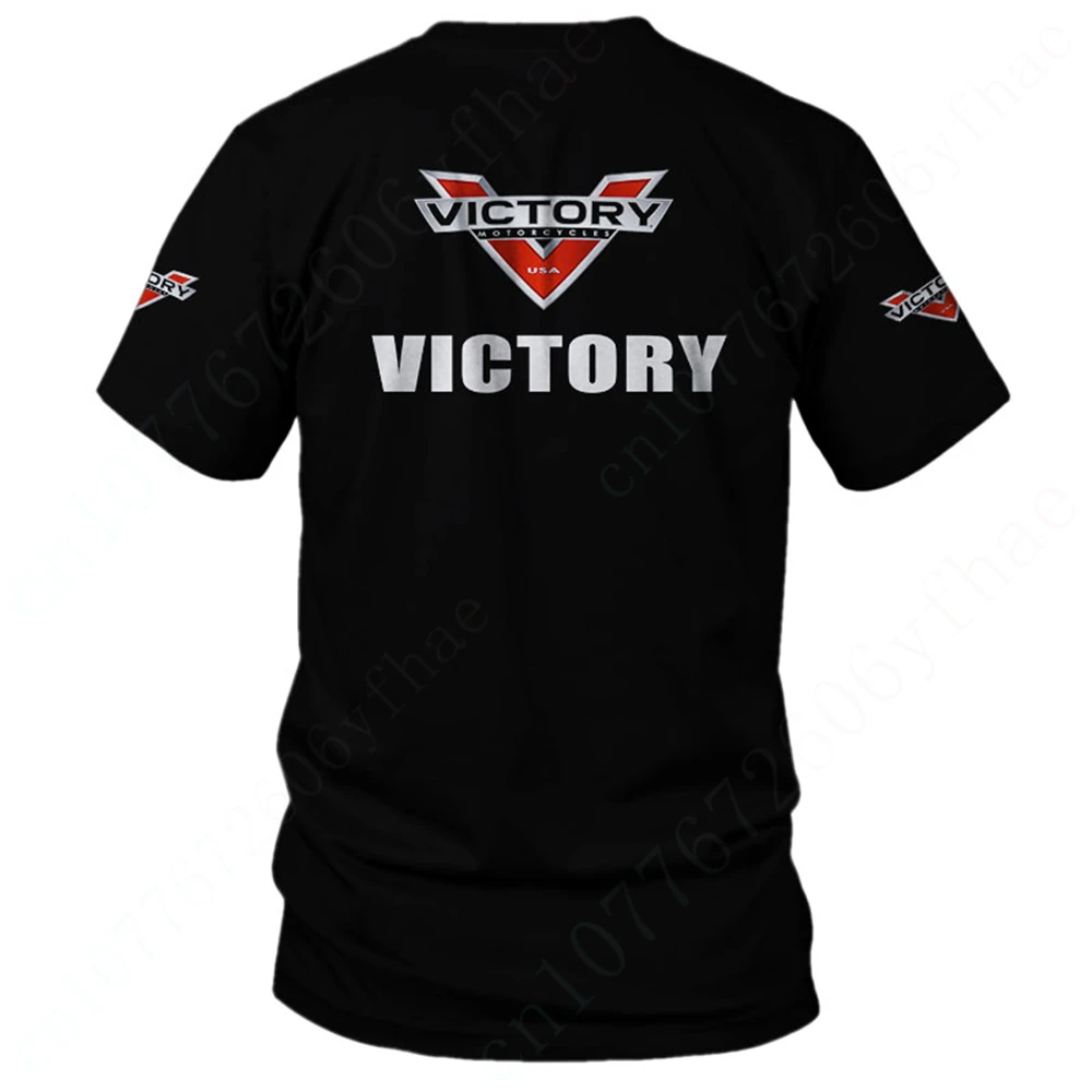 Victory kaus kasual lengan pendek pria wanita, T-shirt uniseks ukuran besar, atasan lengan pendek kering, kaus Harajuku kasual untuk pria dan wanita