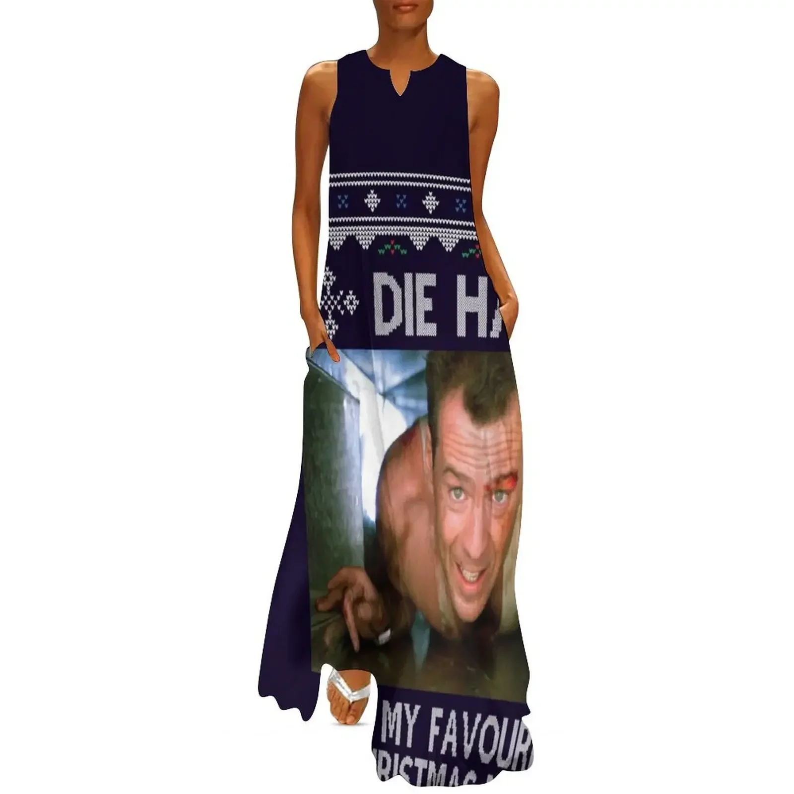 

Die Hard Is My Favourite Christmas Movie Long Dress Long dresses party dresses women birthday dress Dress