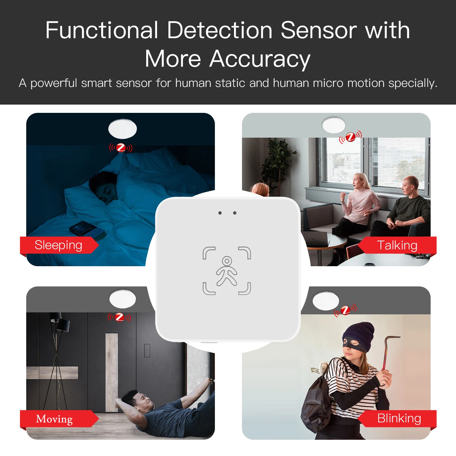 Zigbee Human Presence Detector Tuya Wifi Millimeter Wave Radar Sensor With Distance Detection For Home Assistant Zigbee 2Mqtt