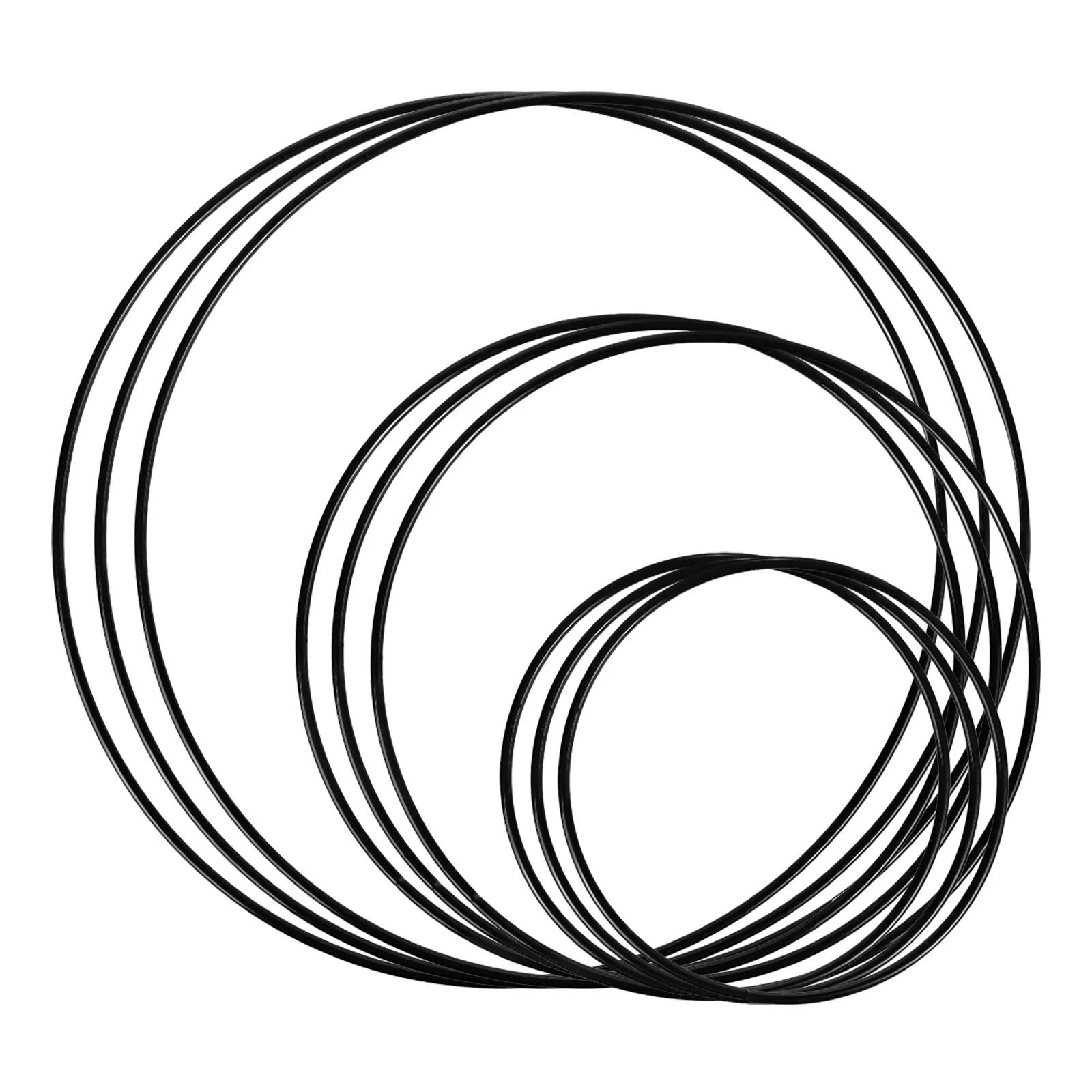 9 قطع من حلقات الزاك المعدنية المصقولة الكبيرة لإكليل مكرامية الزفاف والزينة على شكل زهور لوازم حرفية