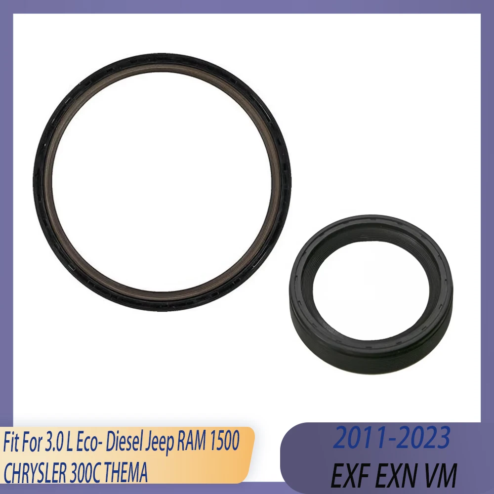 

EXF EXN VM Engine Part Front Rear Crankshaft Oil Seal Fit For 11-23 Eco- Diesel Jeep RAM 1500 CHRYSLER 300C THEMA 3.0 L V6