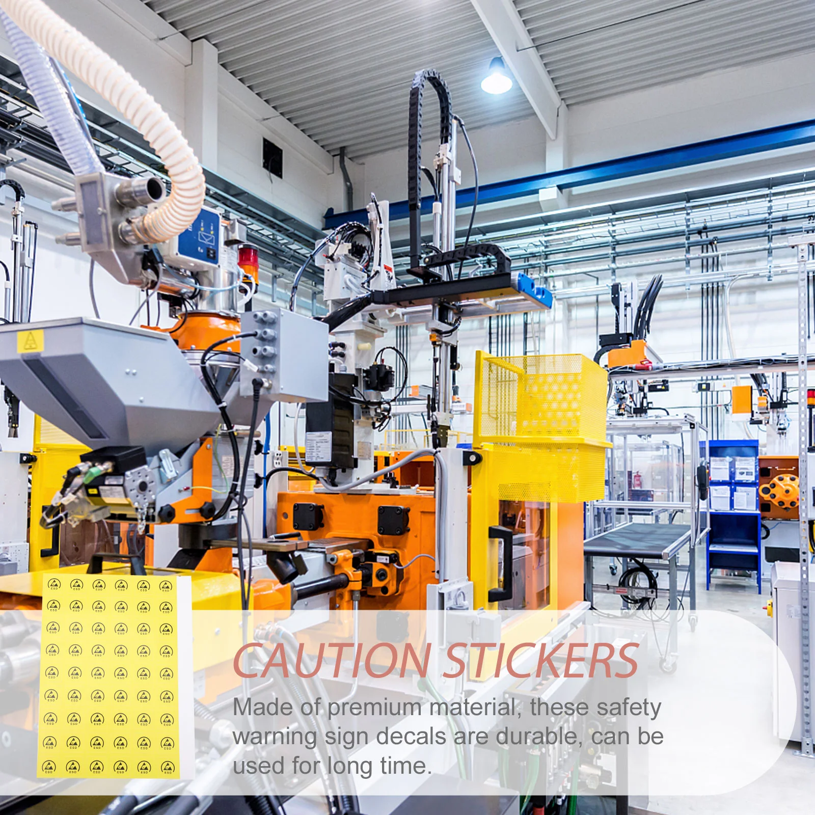 200 Pcs Static Stickers Industry Safety Labels Self Adhesive Warning Anti-static Decal Caution Paper Device