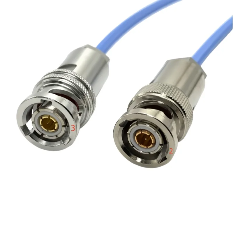 Three-bayonet to two-bayonet Triaxial BNC male-to-male adapter TRB 1533B PL74-47 test line cable