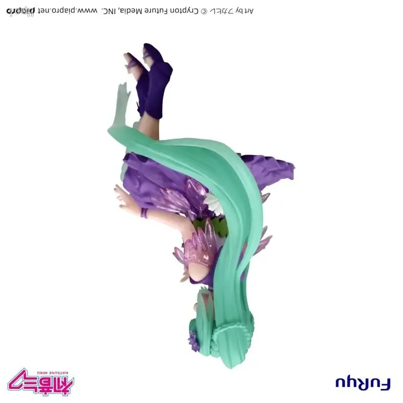 在庫ありオリジナル-furyu-フラワーフェアリーピアプロキャラクター初音ミクフラワーフェアリーパープルコスモス-pvc-140-ミリメートルアニメフィギュアギフトおもちゃ