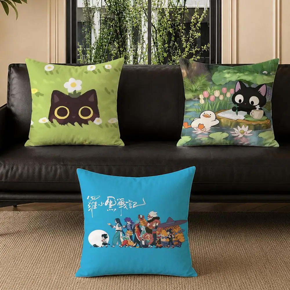 Anime T-The L-Legend o-of H-Hei Cushion Cover Washable Soft Thick Cushion Cover Decorative Pillowcase for Sofa Living Room Home