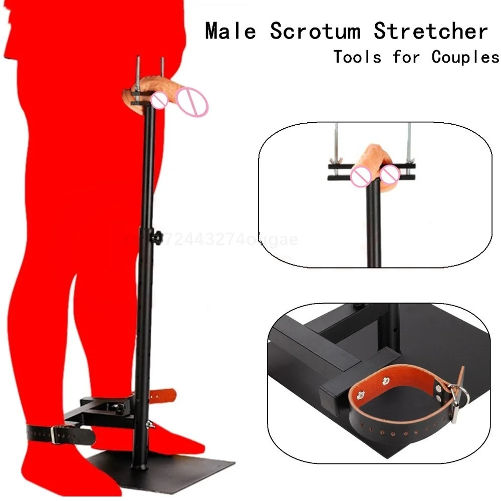 Male Penis Cock Board Penis Scrotum Stretcher BDSM Bondage Frame CBT Tools  Ankle Cuffs Sex Furniture Toys for Men Couples Adult