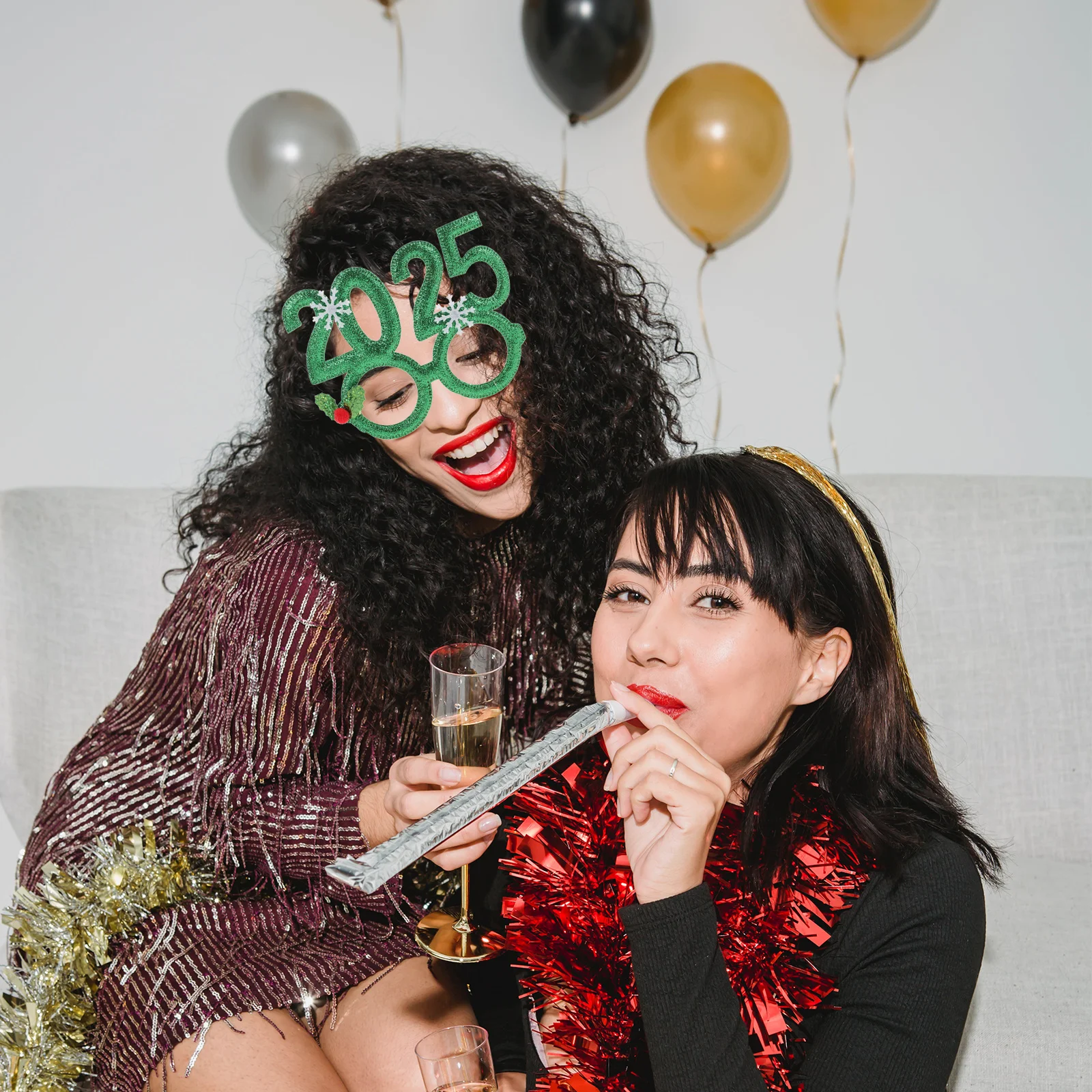 

Christmas Party Glasses 2025 Number Eyewear Xmas Photo Props Fun Holiday Accessories Christmas Glasses Frames Party Eyeglasses