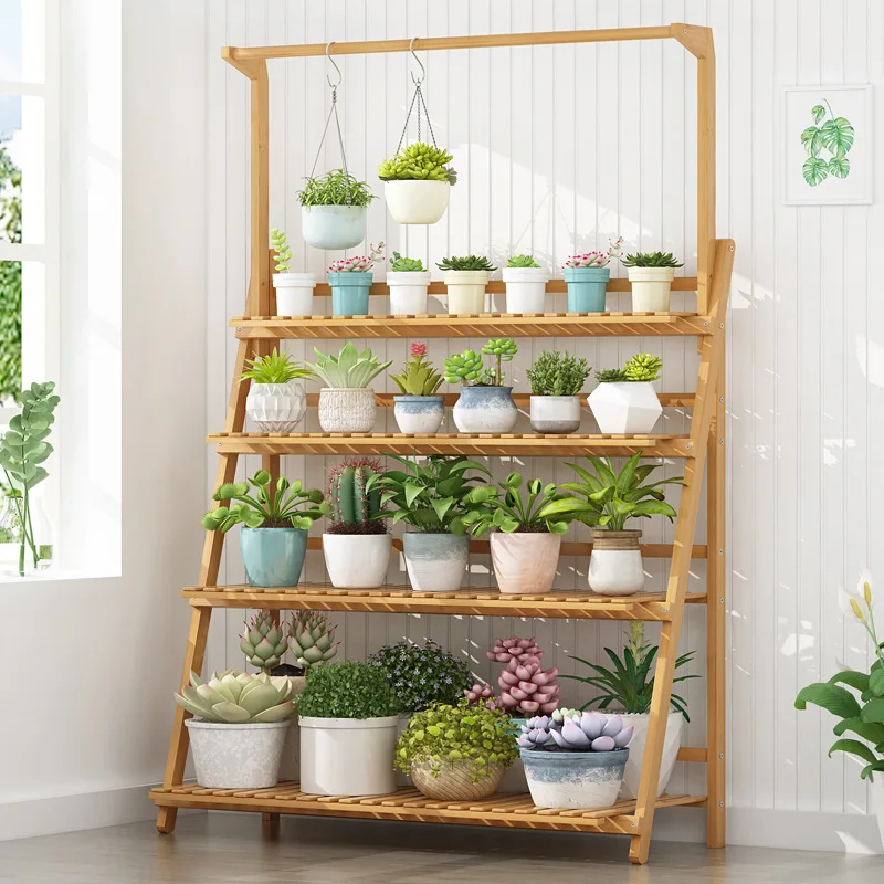 رفوف نباتية متعددة الطبقات، وضع الشرفة، أرفف نباتات عصرية قائمة على الأرض، أثاث خارجي Rak Tanaman YSZWJ #1