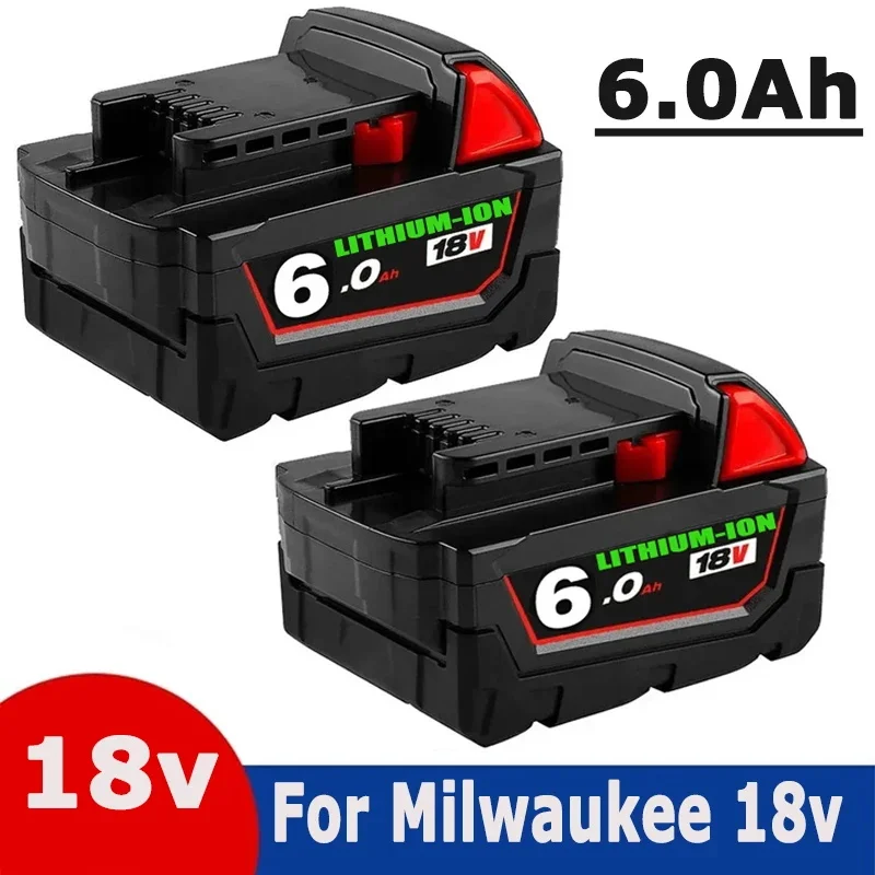 

New 18V 6Ah Replacement for Milwaukee M18 XC Lithium Battery 48-11-1860 48-11-1850 48-11-1840 48-11-1820 Rechargeable Battery