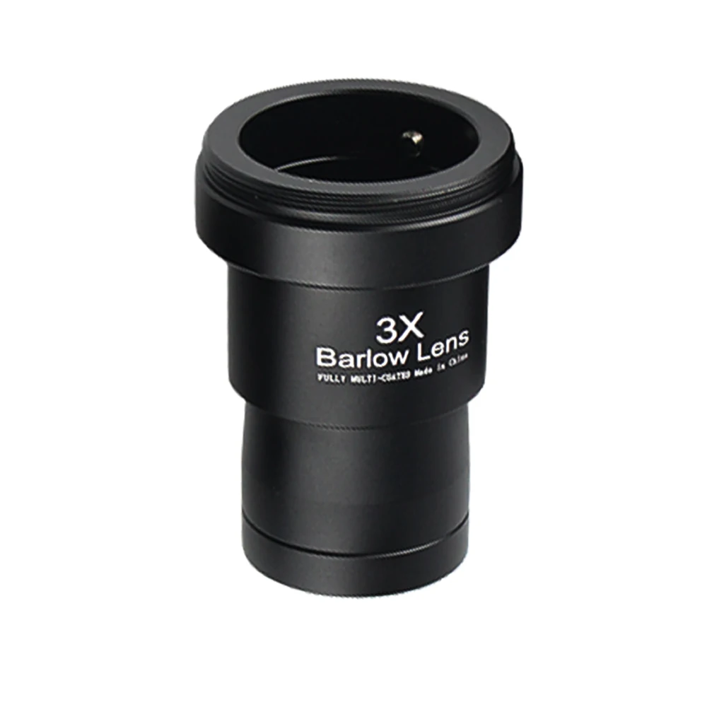 عدسة بارلو للتلسكوب مقاس 1.25 بوصة 2X/3X/5X - زجاج بصري مطلي بالمعدن بالكامل مع خيوط تثبيت على الكاميرا M42 للتصوير الفلكي