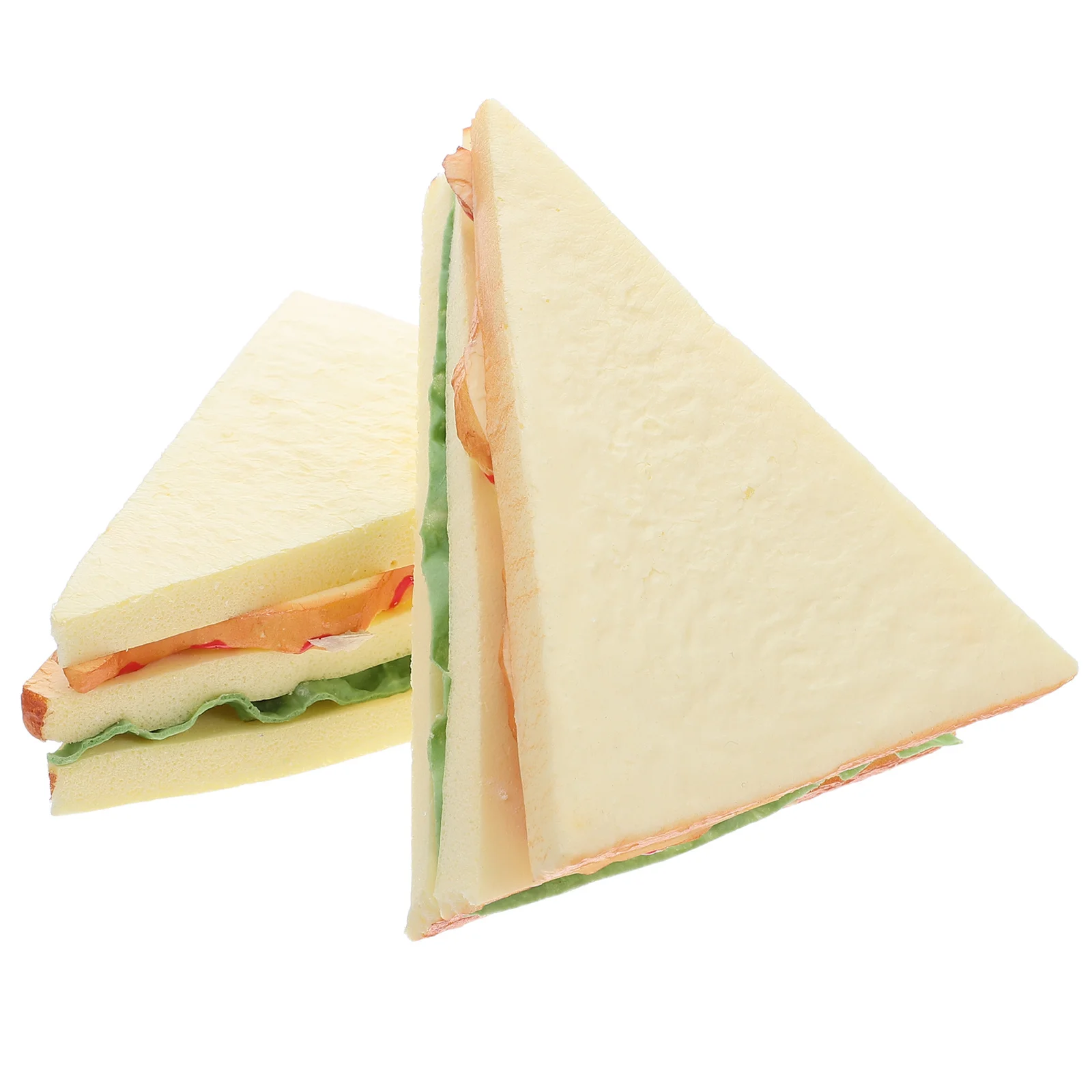 

2pcs Simulation Sandwich Realistic Fake Bread For Food Photography Kitchen Display Decoration Artificial Food Props Durable
