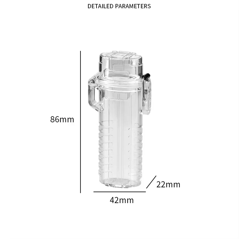 Étui pour briquet Transparent et étanche multifonctionnel, support de couverture pour briquet pleine taille J6
