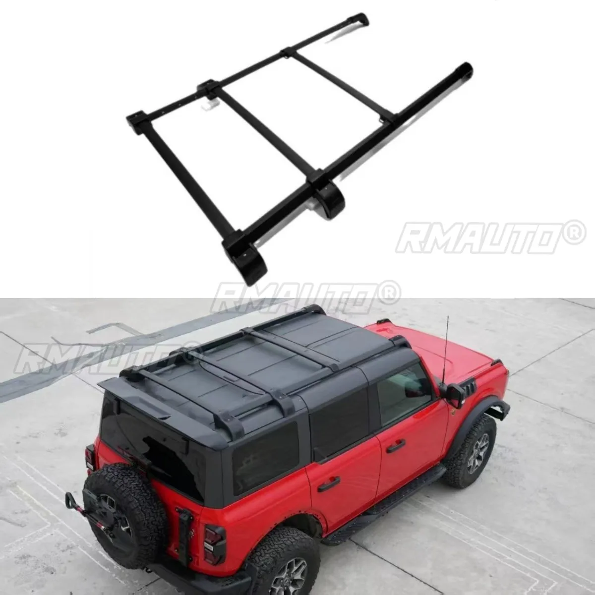 Roof Luggage Rack Roof Crossbar For Ford Bronco 2021-2023 Extended Luggage Rack Strip Body Kit Car Accessories