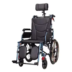 manual wheelchair the elderly foldable and lightweight lie down sit on the elderly and disabledshock-absorbing portable scooter