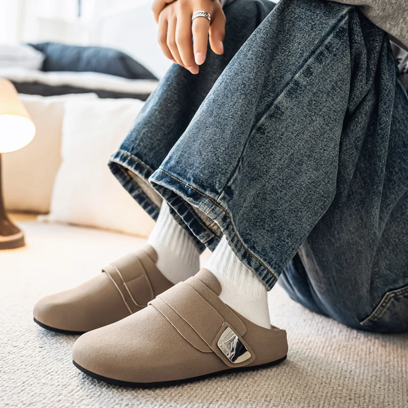 

Plus Size Trendy Mule Slides One Step On Half Slippers Fashion Large Size Casual Slip On Beach Outdoor Shoes
