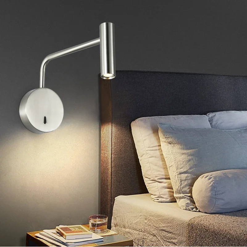 Nordic adjustable wall lamp Modern Simple LED  table Lights white balck silver gold bedside office study Reading Floor lighting