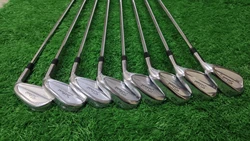 Homens Flex aço ou grafite eixo montar com tampa da cabeça, Golf ferros Set, T-200 Iron Set, 4-9P48 R, S, SR, 8Pcs, Novo, prateado 200