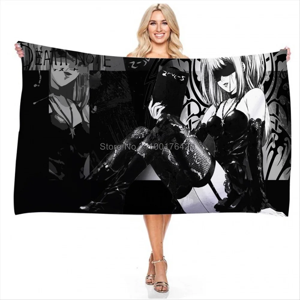 The Death Note Melancholy Girl Japan Anime Towels Soft Water Absorbing Breathable Swimming Travel Products