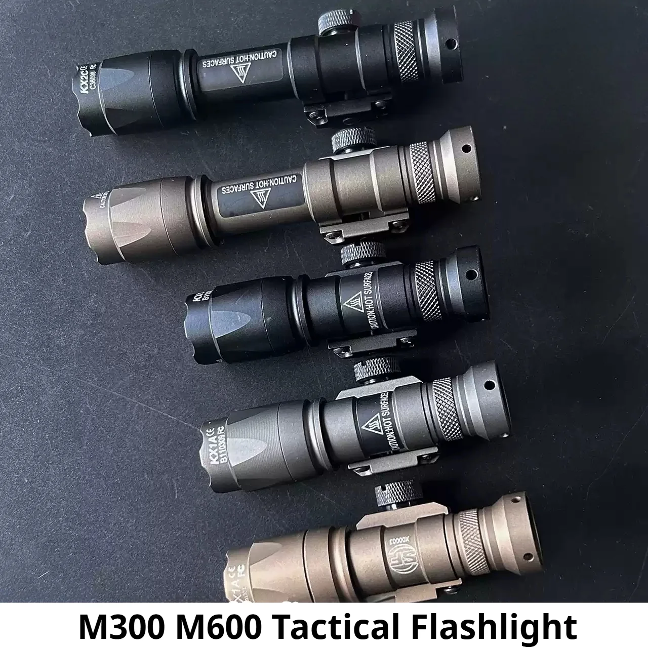 전술용 슈어파이어 M300 M600B M600C 총기 라이트 랜턴 라이플 플래시라이트 권총 스카우트 라이트 토치 헌팅 피크티니 레일