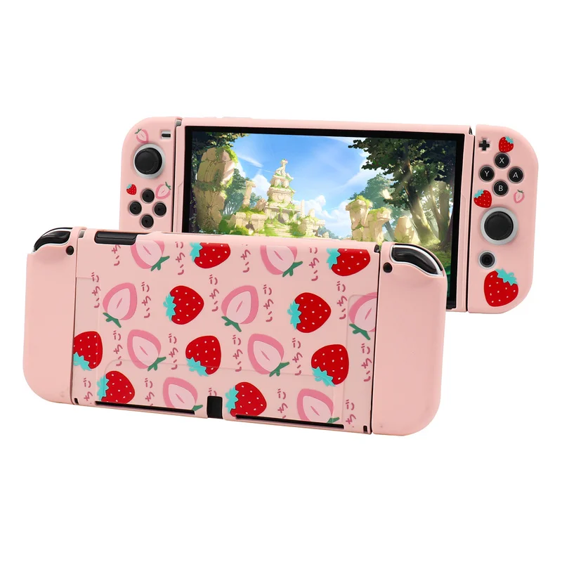 Borsa portaoggetti portatile in EVA rosa per custodia per Console Nintendo Switch / Oled per accessori di gioco borsa per Controller Oled NS Switch