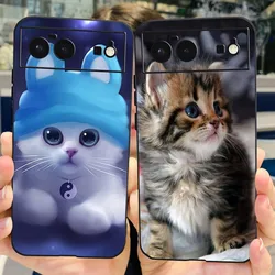 Luxury Slim Case For Google Pixel 6 Pro 6a 7 Pro Shockproof Bumper Back Cover Pet Cat Dinosaur Animals Phone Coques Pixel 7 7Pro