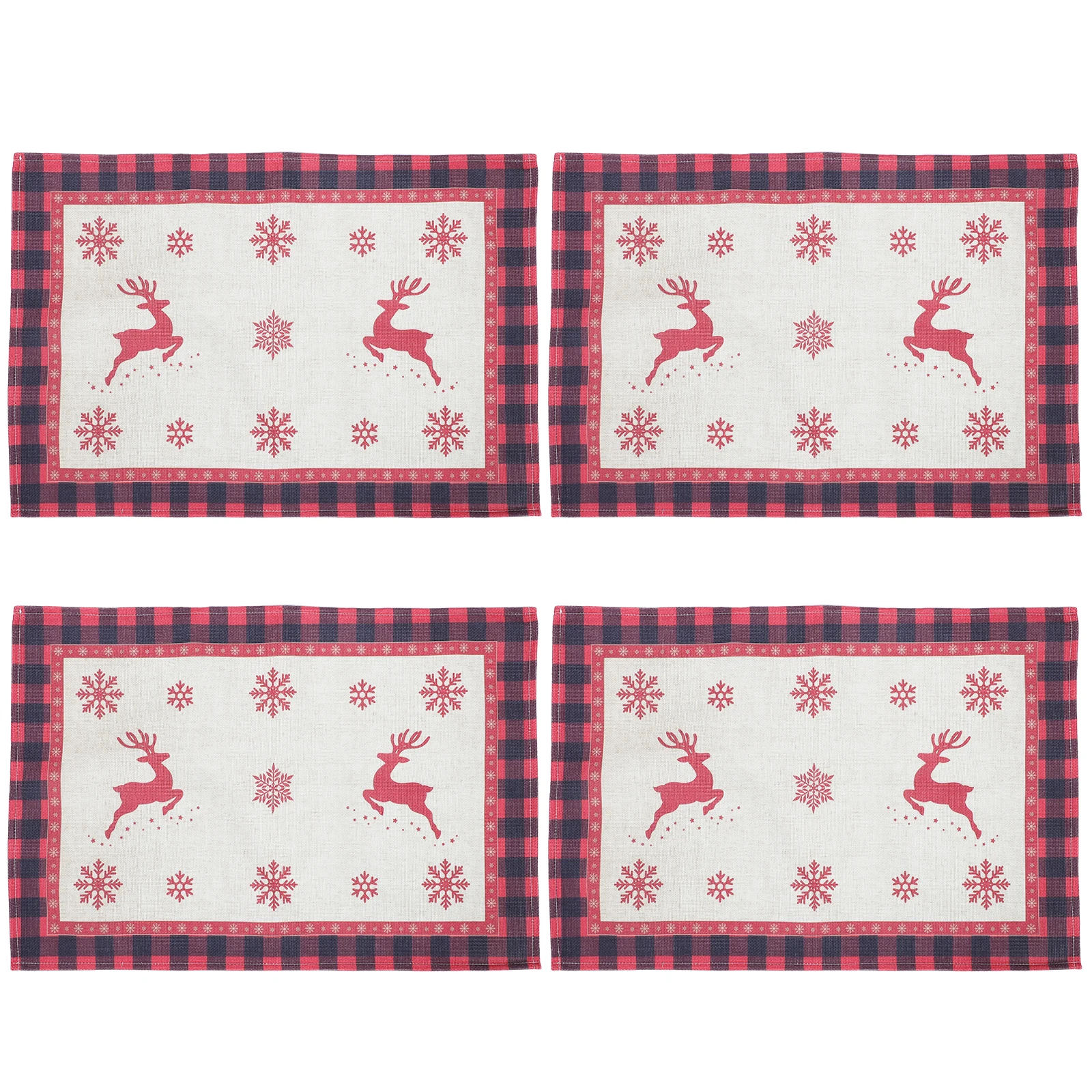 

4pcs Theme Mats Household Dish Mats Protection Pads Christmas Decor Xmas Supplies Christmas Dish Mat Decorative Cushion Party