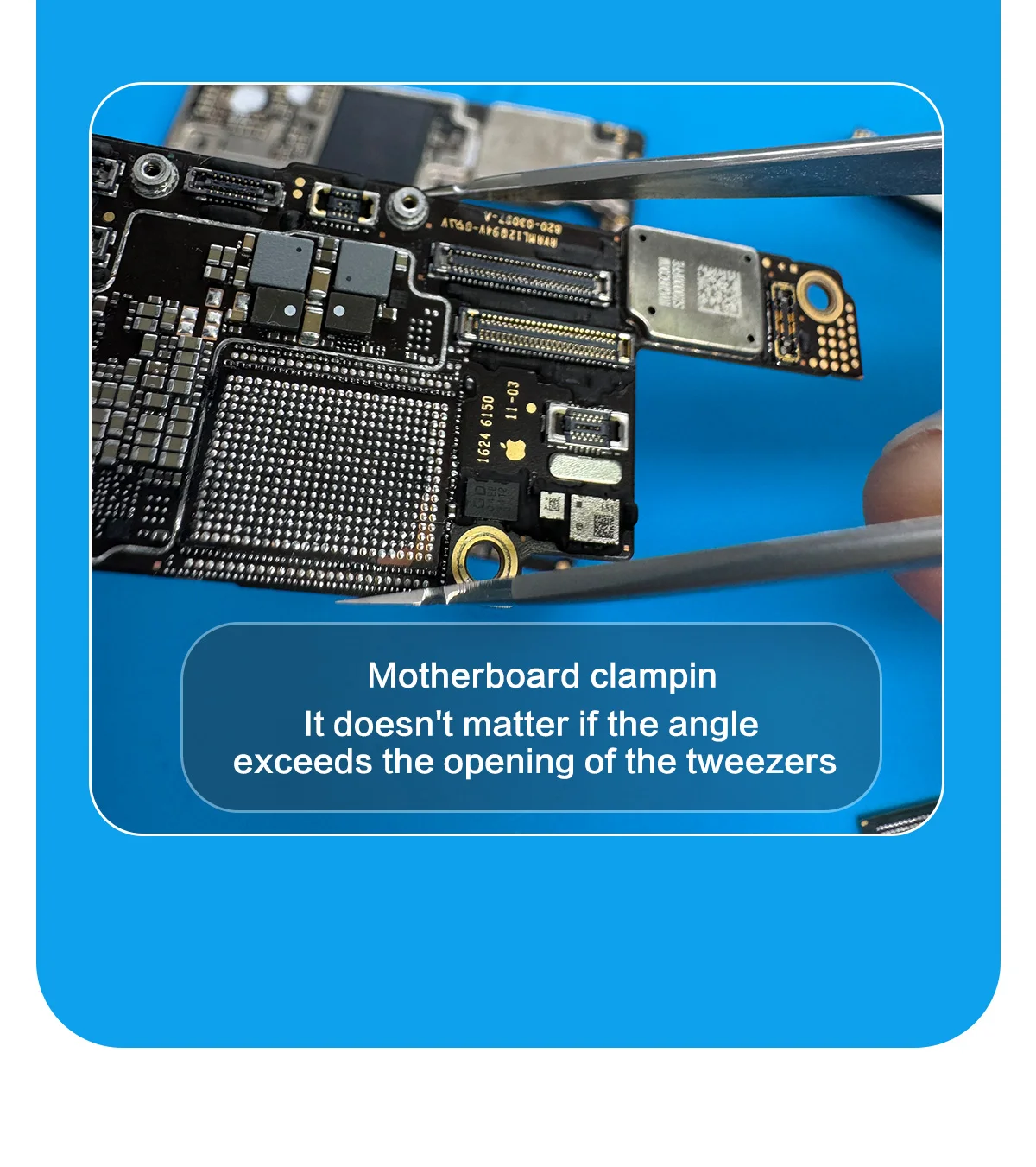 i2C 3D Electronics Extra Harte Legierungs-Pinzetten Präzisionszangen für SMD BGA SMT Mobiltelefone Reparatur von Flugleitungen Handwerkzeug-Sets – Detail 12