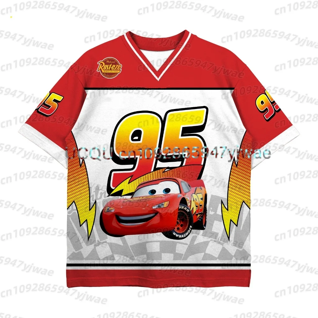 

2026 women men kids cartoon red car Mcqueen No.95 Summer Sports Tops T-shirt 3D Print Quick Drying Oversize cosplay t-shirt