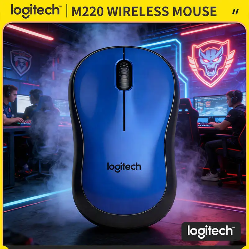 

Logitech M220 Wireless Quiet Mouse 3 Buttons Compact Portable 18-Month Battery Compatible With Windows macOS Linux
