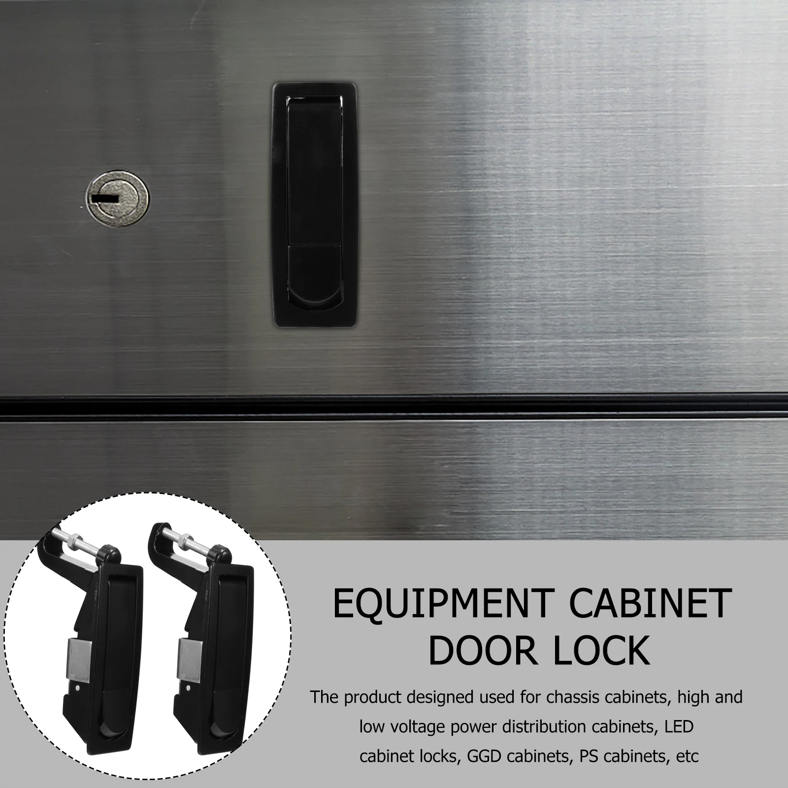 

2PCS Zinc Cabinet Door Locks Durable Adjustable Latch Replacement for Chassis Cabinets High Voltage Lock Replacement Accessory