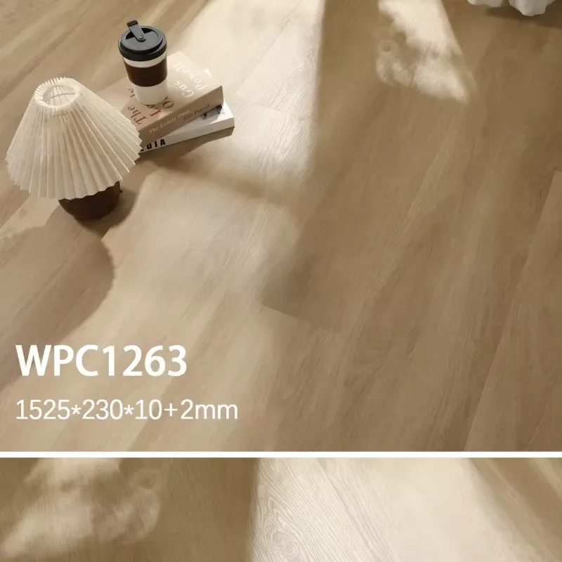 WPC Wood-Plastic 12mm Thick Locking Composite SPC Flooring Waterproof Floor-Heated, Stone-Crystal Wear-Resistant Silent