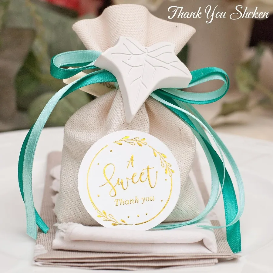120Pcs A Sweet Thank You StickersGold Thank You Stickers Label Sticker 2ih Round Gift Sticker for Baby Shower Birthday Wedding