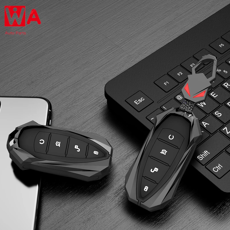 

Zinc Alloy Car Smart Remote Key Case Cover Bag Fob For BYD Han Ev Dmi 2020 2021 Protector Shell Keyless Keychain Accessories