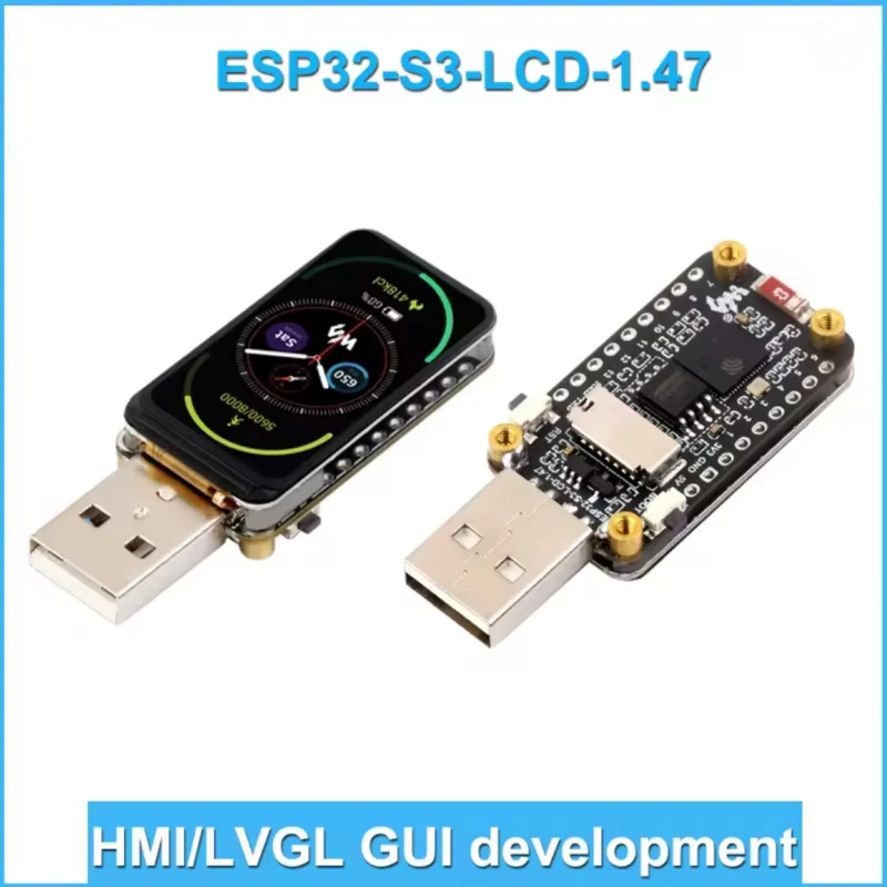 

ESP32-S3 1.47 Inch LCD Development Board Support WiFi & Bluetooth ESP32-S3-LCD-1.47 With RGB Color LED Beads