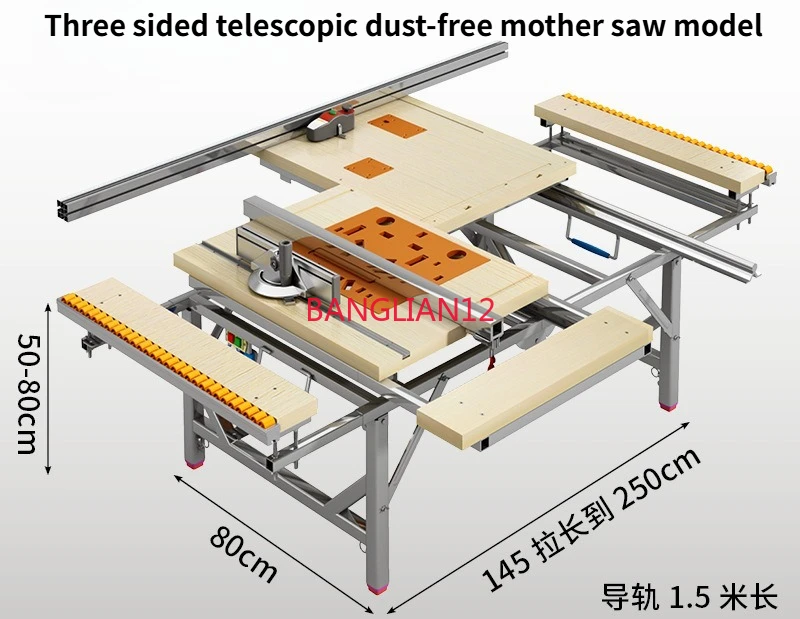 

Трехсторонняя телескопическая многофункциональная пила-флипчип 80*145 для декоративно-прикладного искусства, складной верстак для деревообработки