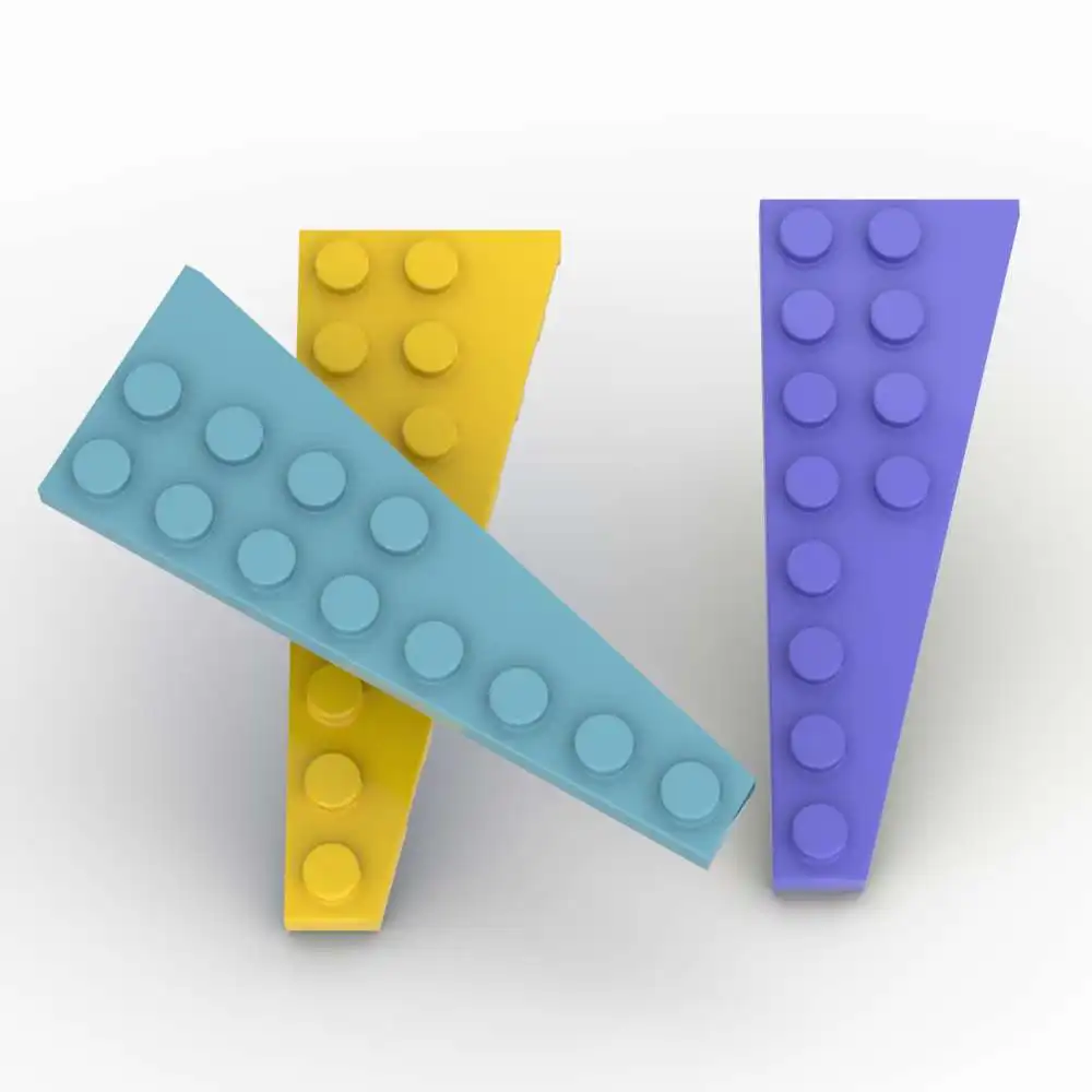 

MOC 10PCS 3544 Wedge 8x3 Left House Castle Board Brick Plate Classical Adaptive Building Block Toys Adults Boys Special Day Gift