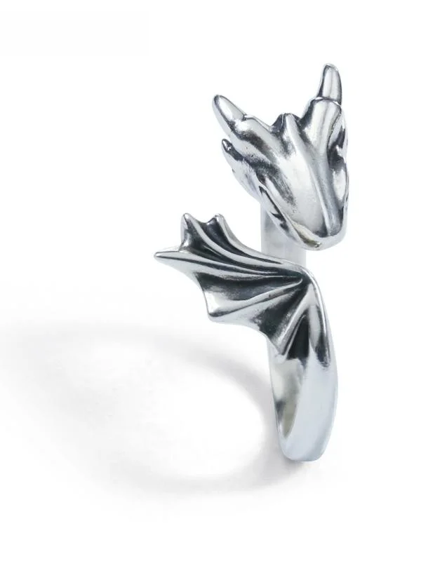 Anillos de Plata de Ley 925 YUKI para Hombre y Mujer, Diseño de Dragón Blanco, Regalos para Parejas, Joyería de Plata para En...