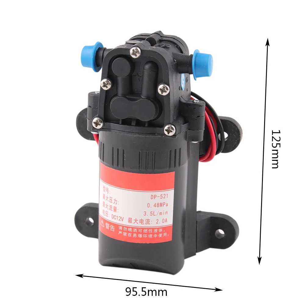 12V 0.48MP 2A 24W strumenti per autolavaggio spruzzatori elettrici pompe idrauliche, pompe a pressione a membrana intelligenti, rondelle per auto elettriche di bordo