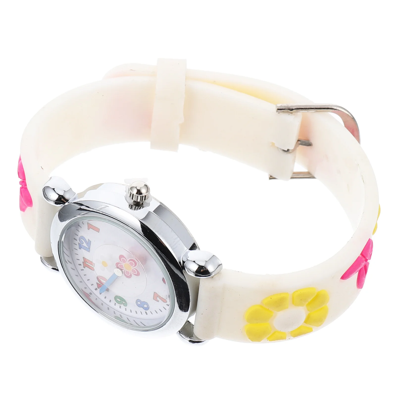 

Children Watch Lovely Cartoon Flower Pattern Adjustable Silicone Band Kids Wristwatch Holiday Gift Lovely Kids Watch