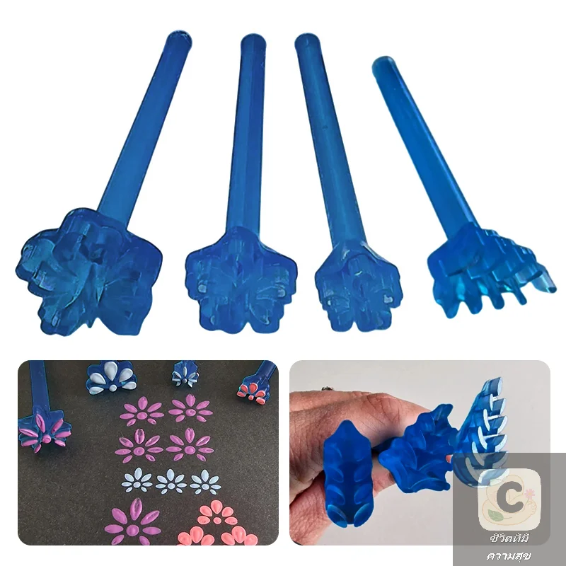 هوا هوا 3/4 قطعة زهرة الأزهار التنقيط طقم أدوات ماندالا التنقيط النقش أدوات ل روك الفن ختم القلم DIY الكتابة على الجدران المنزل في الهواء الطلق