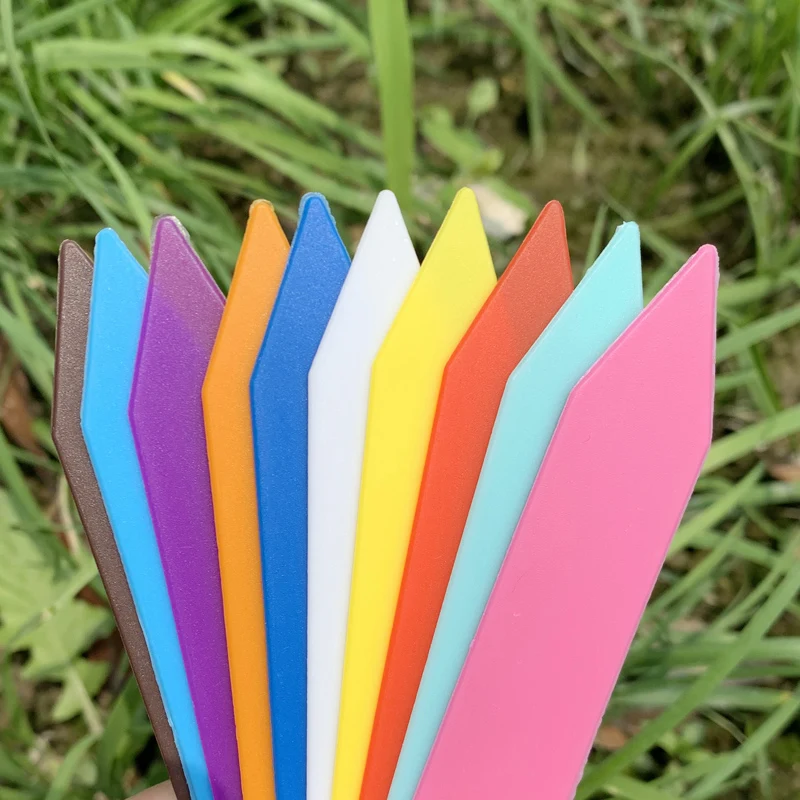 100 Chiếc Vườn Vật Có Nhãn PVC Vật Có Các Thẻ Mầm Non Dấu Chậu Hoa Cây Giống Nhãn Khay Mark Dụng Cụ Nồi Chống Nước Mix màu Sắc