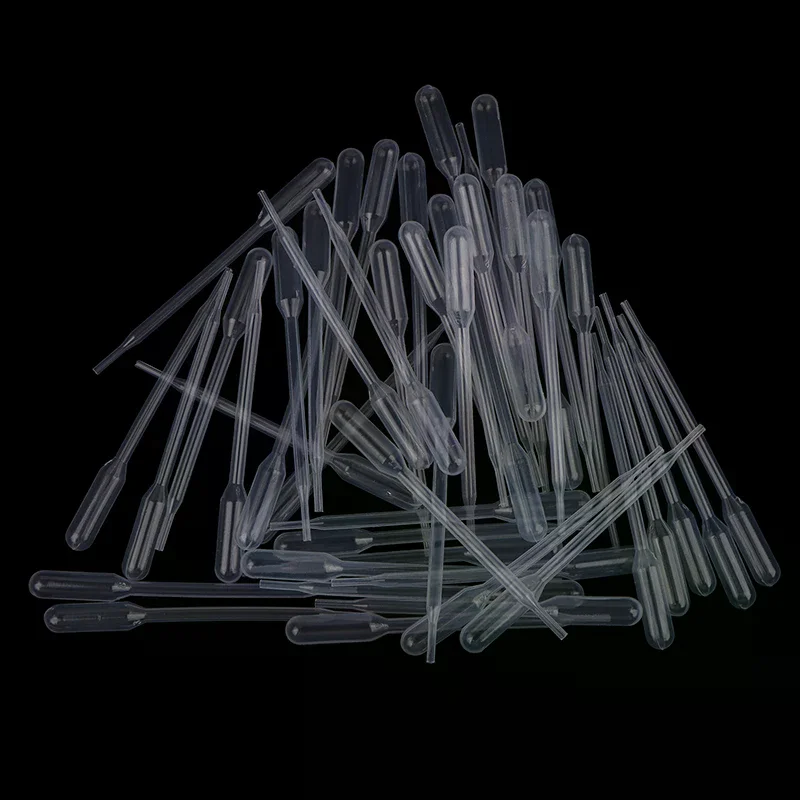 100Pcs 0.5ML Plastic Disposable Pipettes Squeeze Transfer Pipettes Dropper For Silicone Mold UV Epoxy Resin Jewelry Making