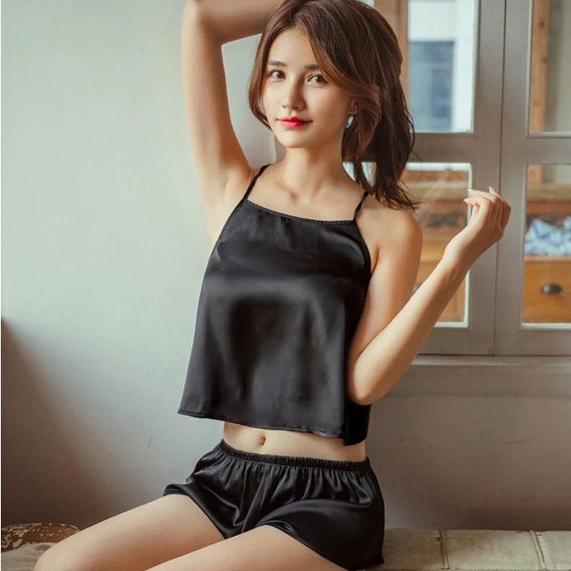 Cool in Summer Sexy Lingerie Women Porno Sleepwear Lace Underwear Sex Clothes Babydoll Erotic Lace Solid Color Pajamas Set - Image 2