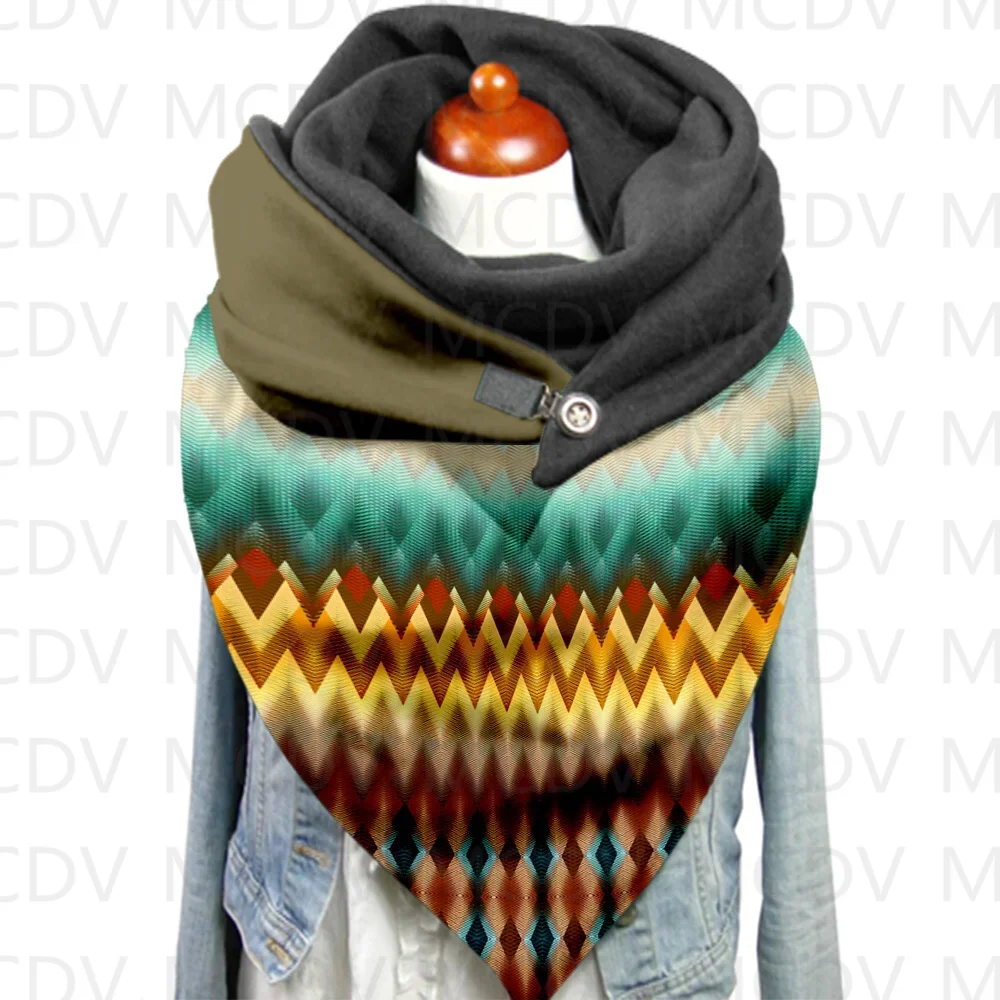 

Retro Patterns Scarves and Shawls 3D Printed Casual Scarf And Shawl for Women Warm and Comfortable Scarf