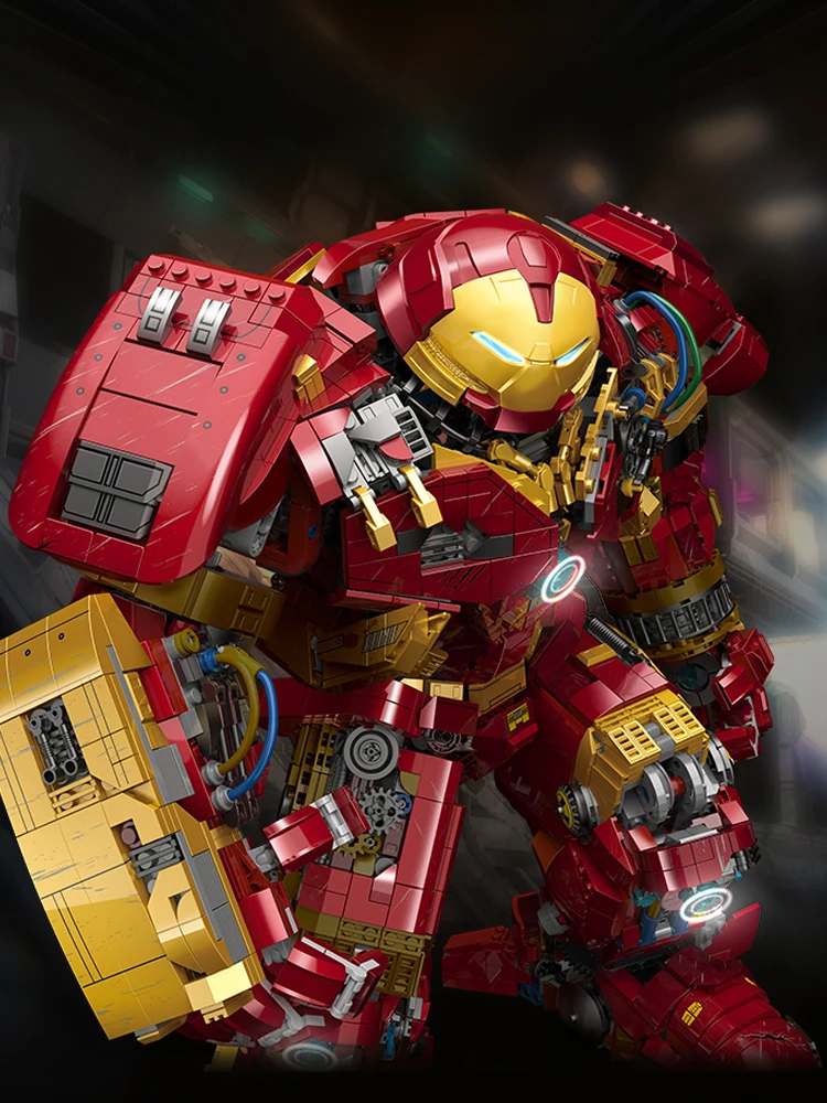 Marvel Bricks Sets Hulkbuster Machine Workbench Iron Man Building Blocks Toys Boys Kids Adult Christmas Gifts DIY Plastic Model